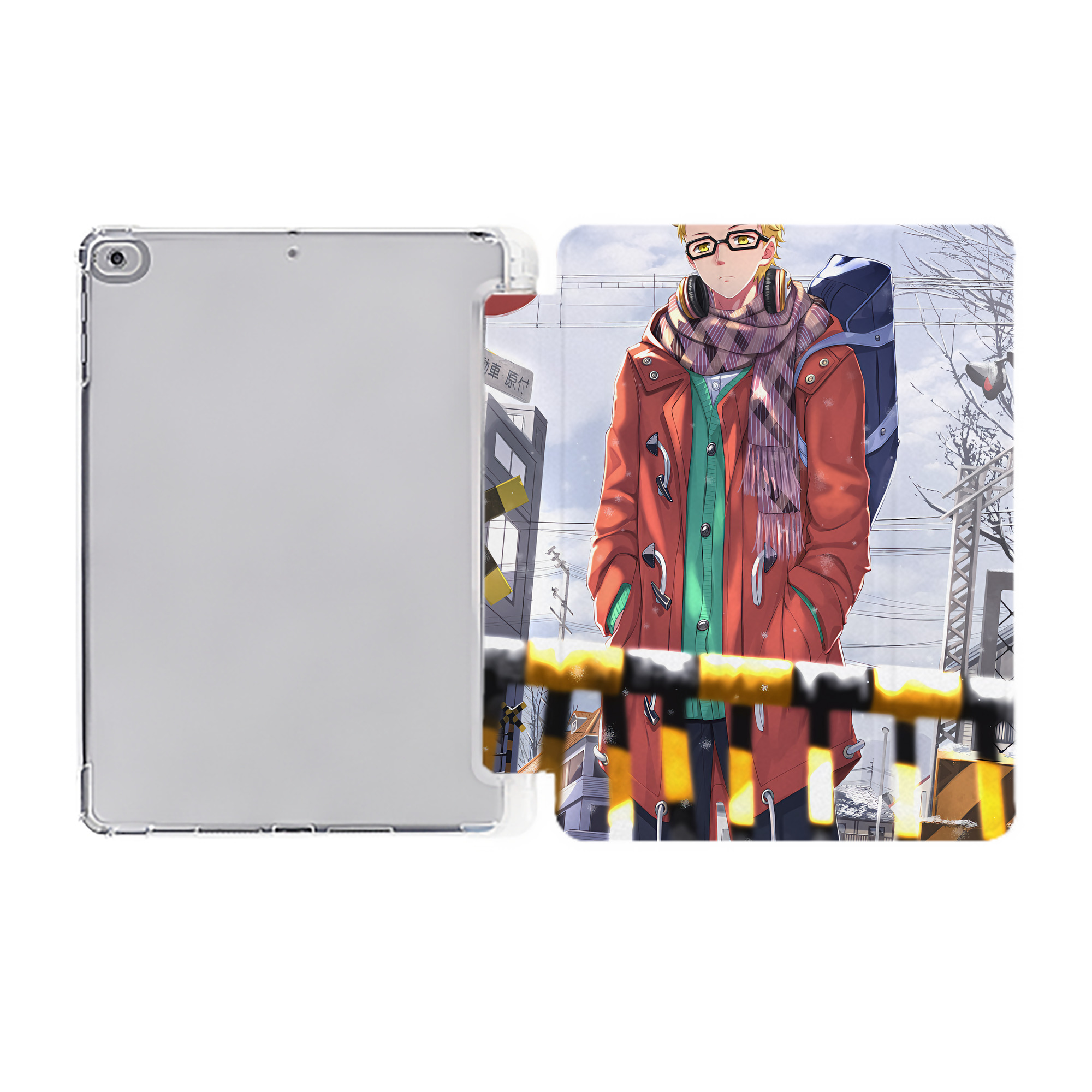 （画像用） ハイキュー!! Haikyu!! IPad ケース ペン収納付き 三つ折りスタンド PUレザー×シリコン 対応機種9.5/10.5/10.9インチ